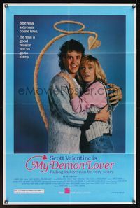 7d658 MY DEMON LOVER 1sh '87 Scott Valentine, Michele Little, falling in love can be scary!