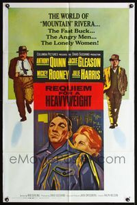 7d768 REQUIEM FOR A HEAVYWEIGHT 1sh '62 Anthony Quinn, Jackie Gleason, Mickey Rooney, boxing!