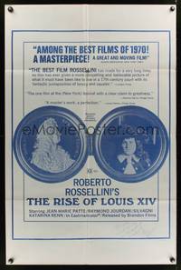 7d779 RISE OF LOUIS 14th reviews 1sh '70 Roberto Rossellini, Jean-Marie Patte as Louis XIV!
