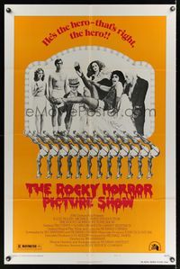 7d784 ROCKY HORROR PICTURE SHOW style B 1sh '75 wacky image of 