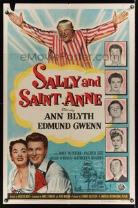 7d795 SALLY & SAINT ANNE 1sh '52 Ann Blyth, Edmund Gwenn, Frances Bavier!