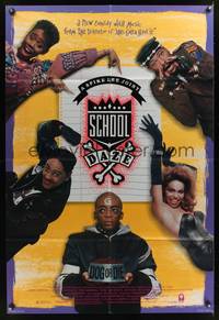 7d804 SCHOOL DAZE 1sh '88 early Spike Lee, Laurence Fishburne, Giancarlo Esposito