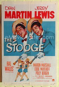 7d866 STOOGE 1sh '52 artwork of singing vaudeville team Dean Martin & Jerry Lewis!