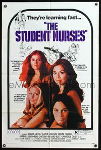 7d874 STUDENT NURSES 1sh '70 ultra sexy hospital gals who are learning fast!