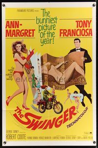 7d888 SWINGER 1sh '66 super sexy Ann-Margret, Tony Franciosa, the bunniest picture of the year!