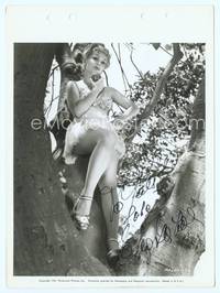 7f036 EVA GABOR signed key book still '41 from her debut, as sexy Eve in tree eating the apple!