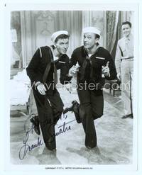 7f038 FRANK SINATRA signed 8x10 still '74 great close up dancing in sailor suit with Gene Kelly!