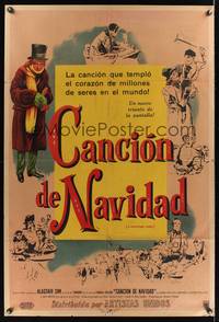 7g067 CHRISTMAS CAROL Argentinean '51 Charles Dickens holiday classic, Alastair Sim as Scrooge!