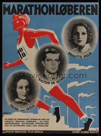 7g011 MARATHON RUNNER Danish '33 E.A. Dupont, Thea von Harbou, Brigitte Helm at '32 L.A. Olympics!