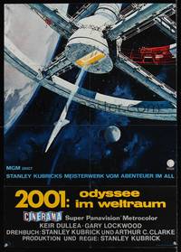 7g156 2001: A SPACE ODYSSEY German '68 Stanley Kubrick, art of space wheel by Bob McCall!