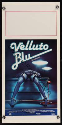 7g462 BLUE VELVET Italian locandina '86 directed by David Lynch, best gruesome art by E. Sciotti!