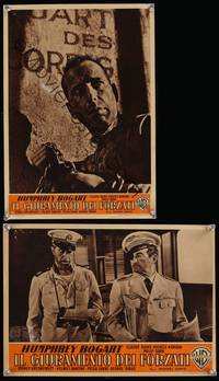 7g455 PASSAGE TO MARSEILLE 2 Italian 10x14 pbustas '48 great images of Bogart & Michele Morgan!