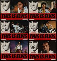 7g451 THIS IS ELVIS 6 Italian 13x18 pbustas '81 Presley rock 'n' roll biography, great images!