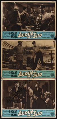 7g454 TO HAVE & HAVE NOT 3 Italian 14x20 pbustas '48 Humphrey Bogart, Lauren Bacall, Howard Hawks