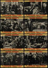 7g499 OKLAHOMA KID 8 Italian photobustas R60s cowboys James Cagney & Humphrey Bogart, Donald Crisp