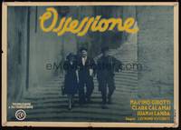 7g532 OSSESSIONE Italian photobusta '43 Luchino Visconti classic, Clara Calamai & Girotti!