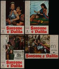 7g507 SAMSON & DELILAH 4 Italian photobustas R59 Hedy Lamarr & Victor Mature, Cecil B. DeMille