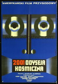 7g122 2001: A SPACE ODYSSEY Polish 23x33 '73 Stanley Kubrick, cool different art by Wiktor Gorka!