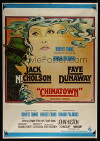 7g106 CHINATOWN Spanish '74 art of smoking Jack Nicholson & Faye Dunaway, Roman Polanski