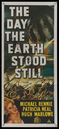 7h155 DAY THE EARTH STOOD STILL Aust daybill R70s sci-fi classic, similar art to the original!