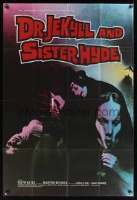 7h113 DR. JEKYLL & SISTER HYDE English 1sh '72 Hammer, cool horror image!