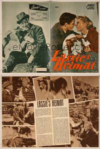 7j138 HILLS OF HOME German program '57 different images of Lassie, Janet Leigh & Edmund Gwenn!
