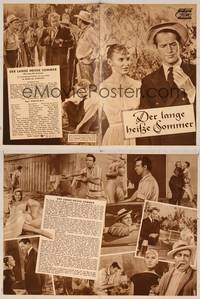 7j145 LONG, HOT SUMMER German program '58 many different images of Paul Newman & Joanne Woodward!