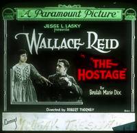 7j031 HOSTAGE glass slide '17 this was Wallace Reid's first major starring role!