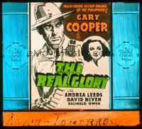 7j041 REAL GLORY glass slide '39 Gary Cooper, the story of a U.S. Army doctor's adventures!