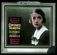 7j044 ROMANCE & ARABELLA glass slide '19 widow Constance Talmadge wants to live an exciting life!