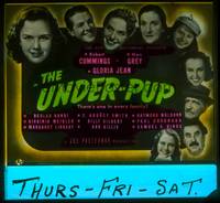 7j059 UNDER PUP glass slide '39 11 year-old Gloria Jean must give herself to a bunch of rich girls