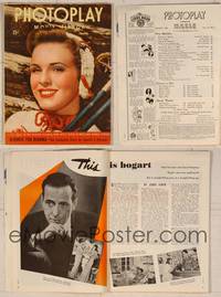 7j067 PHOTOPLAY magazine January 1944, great smiling portrait of Deanna Durbin by Paul Hesse!