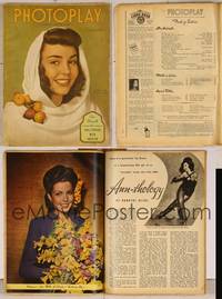 7j075 PHOTOPLAY magazine September 1944, portrait of smiling Jennifer Jones by Paul Hesse!