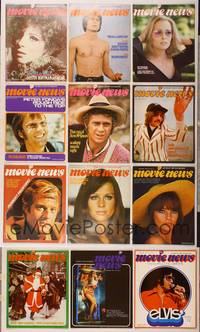 7j008 LOT OF 12 MOVIE NEWS MAGAZINES #1 12 magazines '70-71 Streisand, McQueen, Ringo & many more!
