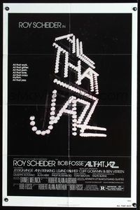 7k024 ALL THAT JAZZ 1sh '79 Roy Scheider, Jessica Lange, Bob Fosse musical!