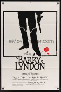 7k063 BARRY LYNDON 1sh '75 Stanley Kubrick, Ryan O'Neal, historical romantic war melodrama!