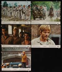 7m492 BRUBAKER 5 color 11x14 stills '80 warden Redford is the most wanted man in Wakefield prison!