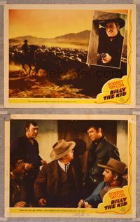 7m837 BILLY THE KID 2 LCs '41 Robert Taylor as the most notorious outlaw in the West!