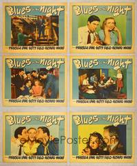 7m347 BLUES IN THE NIGHT 6 LCs '41 pretty Priscilla Lane & Betty Field,Richard Whorf playing trumpet