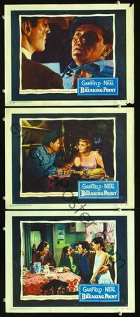 7m790 BREAKING POINT 3 LCs '50 John Garfield, Patricia Neal, from Ernest Hemingway's story!