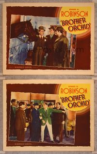 7m846 BROTHER ORCHID 2 LCs '40 Edward G Robinson in suit & top hat, Ralph Bellamy!