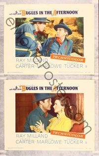 7m850 BUGLES IN THE AFTERNOON 2 LCs '52 Ray Milland, Helena Carter!