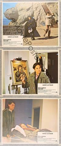 7m794 HAROLD & MAUDE 3 LCs '71 Ruth Gordon, Bud Cort is equipped to deal w/life!