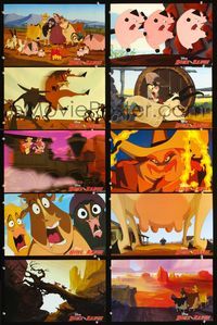 7m016 HOME ON THE RANGE 10 LCs '04 Disney farm animal cartoon!
