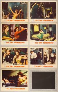 7m157 I'LL CRY TOMORROW 7 LCs '55 distressed Susan Hayward in her greatest performance!