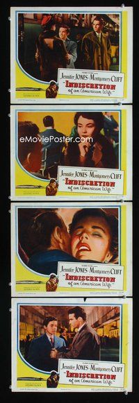 7m676 INDISCRETION OF AN AMERICAN WIFE 4 LCs '54 Vittorio De Sica, Jennifer Jones, Montgomery Clift