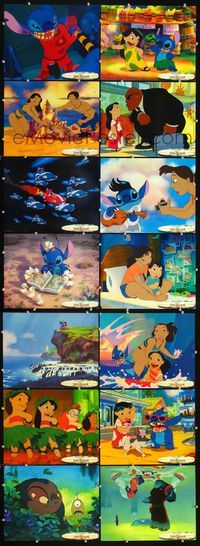 7m005 LILO & STITCH 14 LCs '02 Disney Hawaiian sci-fi fantasy cartoon!