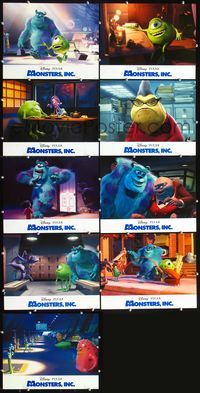 7m040 MONSTERS INC 9 LCs '01 best Disney & Pixar computer animated CGI cartoon!