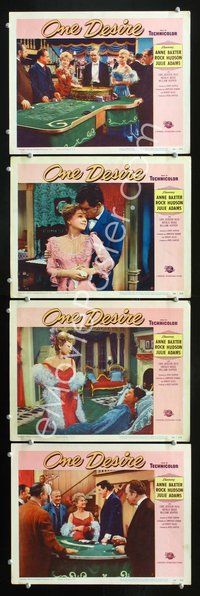 7m721 ONE DESIRE 4 LCs '55 sexy Anne Baxter & Rock Hudson gambling in a casino!
