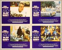 7m741 SLAP SHOT 4 LCs '77 George Roy Hill directed, great images of hockey player Paul Newman!